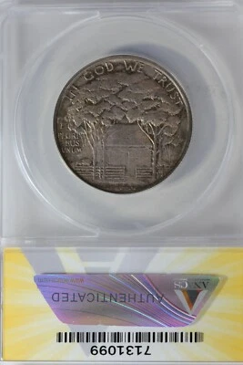 1922  .50   ANACS  MS 63   GRANT    Classic Silver Commemorative Coin - Image 1 of 2