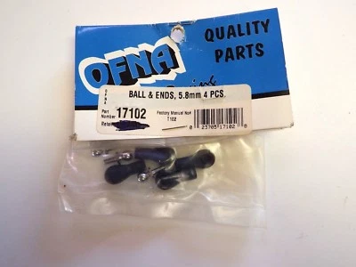 OFNA - BALL & ENDS, 5.8mm 4 PCS.  - Model# 17102 - BOX 2 - Image 1 of 2