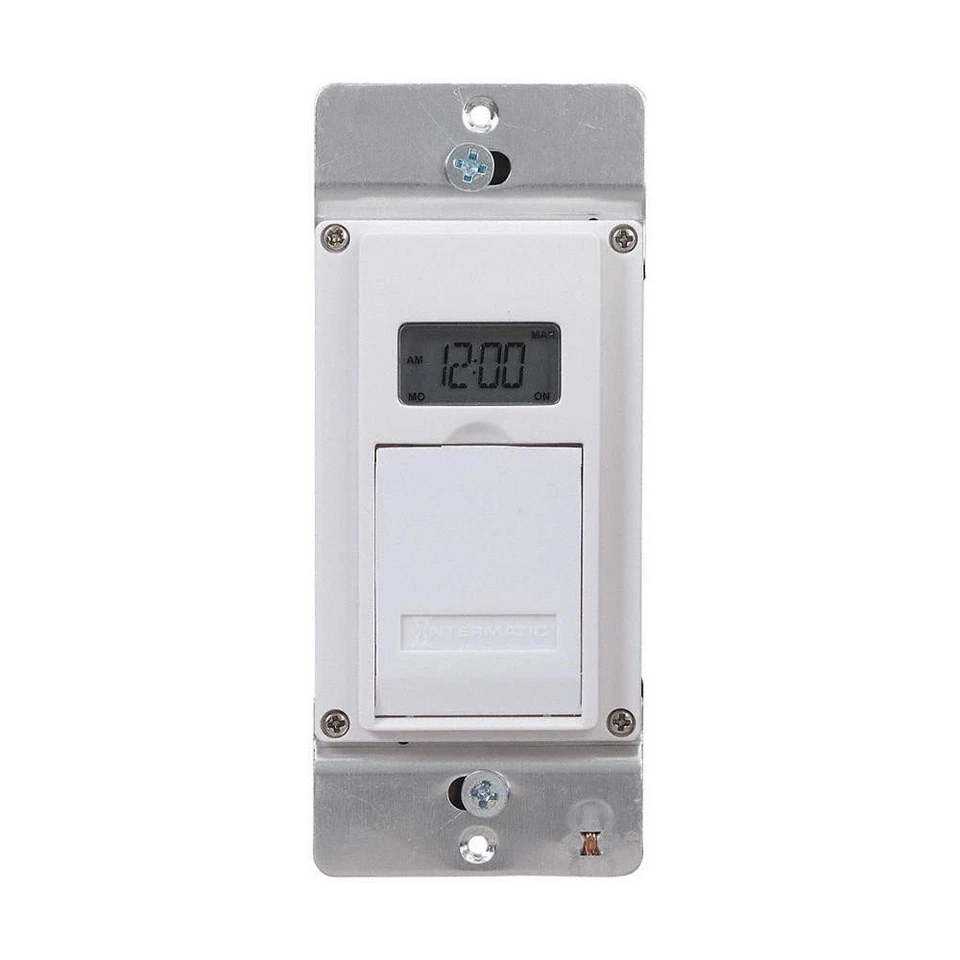 INTERMATIC EJ600 Wall Switch Timer, White, 120V AC 20XE68 - Image 1 of 1