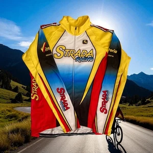 Strada Racing Cycling Jacket Italian Giordana 4XL Lined - Picture 1 of 2