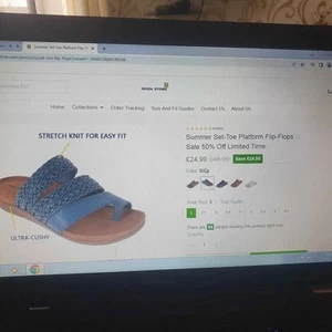 Navy Sandals Size 4 /4.5 was £24 now £12 - Picture 1 of 1