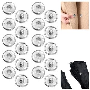 10 Sets Sew On Snaps Buttons Metal Snaps Fasteners Studs Buttons 2 Parts Brass - Picture 1 of 4