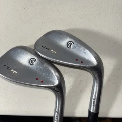 Juego de cuñas Cleveland CG10 56 y 60 grados 2 punto rojo medio B acero verdadero templado diestro Foto 1 de 4