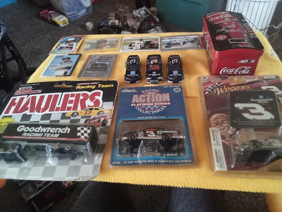 Dale Earnhardt 1/64 racing diecast & card lot - Image 1 of 1