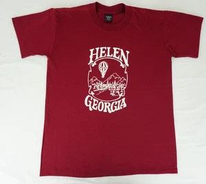 Vintage 1990s Helen Georgia puff print souvenir shirt tagged large city USA - Picture 1 of 15