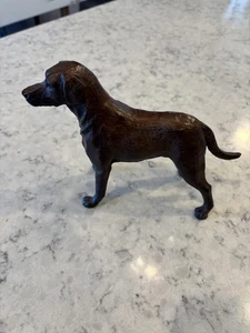 Vintage Red Mill Mfg 1985 Hund Figur braun Resin Holzoptik Jagd Rasse Deko - Bild 1 von 7