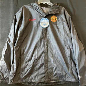 Columbia Rain Jacket Waterproof Packable Mens Omni tech Manchester United - Picture 1 of 11