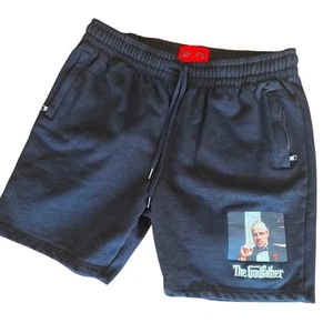 The Godfather Shoe Palace Black Graphic Sweat Shorts Mens Size 2XL - Picture 1 of 6