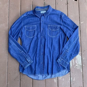 Levi's Denim Shirt Blue XXL 30s Railroad Workwear Style Selvedge Collar Western - Picture 1 of 11