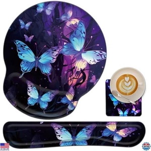 Ergonomic Keyboard & Mouse Wrist Rest Pad, Memory Foam Support, Non-Slip Base - Picture 1 of 7