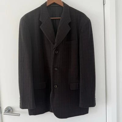 Comme Des Garçons HOMME AD1995 Blazer In Dark Grey With Colourful Stripes Size S - Image 1 of 4