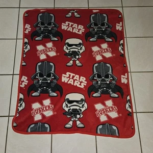Nebraska Cornhusker Star Wars Fleece Throw Accent Blanket 46" X 30" - Picture 1 of 1