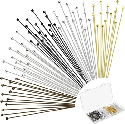 Waydress 500 Pcs 2 Inch Eye Pins for Gold, Silver, Bronze, White K, Black  - Image 1 of 4