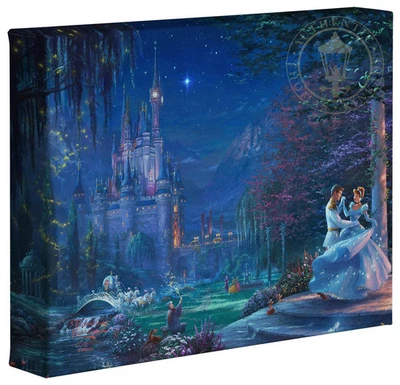 Thomas Kinkade Studios Cenicienta bailando a la luz de las estrellas 8 x 10 envoltura de lona Foto 1 de 3
