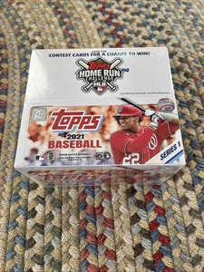 Factory Sealed 24 Pack Retail Box 2021 Topps Series 1 Baseball Cards - Bild 1 von 3