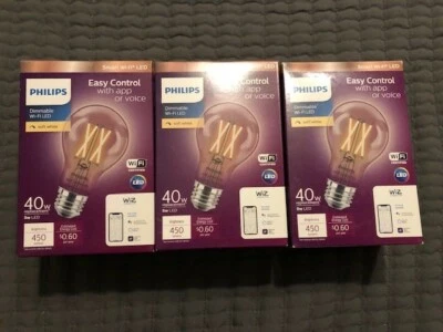 Philips 40W 5W LED Dimmable Smart Wi-Fi Wiz Wireless Light Bulb - 3 pack - Image 1 of 2