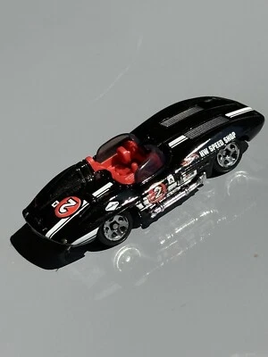 Винтажный Corvette Stingray Hot Wheels DieCast P18 черный красный гонщик Mattel 1186 MJ 1 NL - Изображение 1 из 4