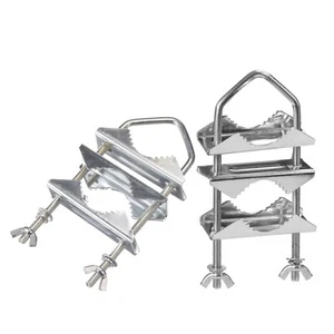 2xAbrazaderas de mástil de antena Soporte de hardware de montaje de perno en U Lora montaje en tubería doble - Imagen 1 de 4