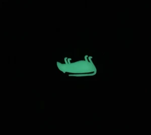 Playge Glow Dead Rat - PVC Ranger Eye Patch White on Black 1” RE Koch Tools - Picture 1 of 4