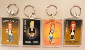 4x Lot Heavy Metal "Mullet Heads" Key-Chains (New) (sealed baggie) (2004) - Picture 1 of 3