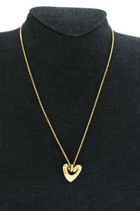 2001 Georg Jensen Regitze Overgaard Denmark 18K Gold Loop Heart Necklace 17.75" - Picture 1 of 10
