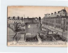 Postcard Lyceum and the destroyed houses, Great War Ruins, Amiens, France