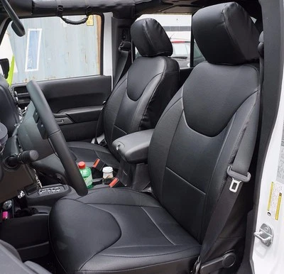 FUNDA ASIENTO DELANTERO JEEP WRANGLER 2013-2016 NEGRA SIMILAR AL CUERO HECHA A MEDIDA Foto 1 de 4