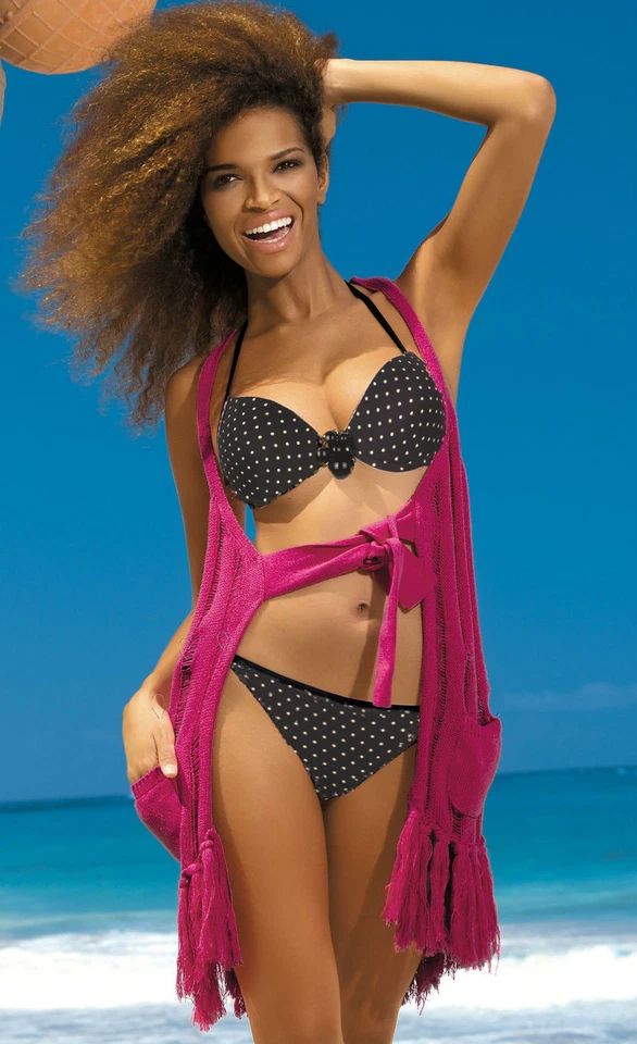 Extravagant & Sexy Push-Up Bikini She Gr.34-40 Cup A-D in schwarz (Mod.Salma) - Bild 1 von 2