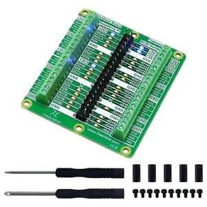 Scheda Freenove Breakout per Raspberry Pi 5 4 B 3 B+ Blocco Terminale CAPPELLO GPIO LED - Foto 1 di 7