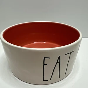 Rae Dunn Eat Up 6" Tiernahrung oder Wassernapf Schale lachsfarben - Bild 1 von 13