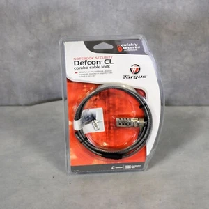 Targus Defcon CL PA410U Resettable Combo Cable Lock for Laptop/Computer, NEW! - Photo 1/2