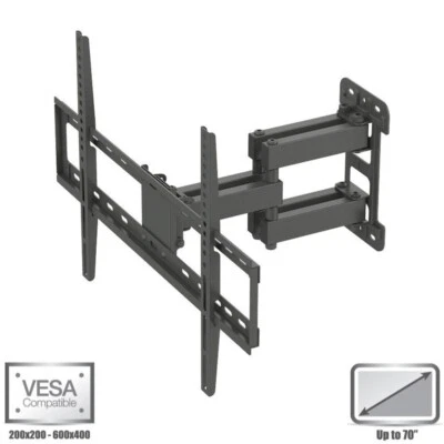Full Motion TV Wall Mount Dual Arm Single Stud For Up to 70" Max 99lbs LCD VESA - Image 1 of 4