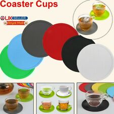 Premium Rubber Silicone Hot Drink Coasters Place Mat Coffee Tea Mug - 4 Pack