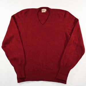 Vintage Alan Paine Sweater (38) 100% Cashmere Red England EUC 1960's - Picture 1 of 12