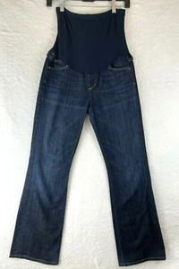 A Pea In The Pod Sz 29 Maternity Jeans Blue Stretch Denim Dark Wash Straight - Picture 1 of 9