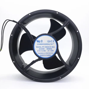FP-108HH S1-B(2) 254*89MM AC220V 33/31W 0.14/0.13A Cooling Fan 2-wire - Afbeelding 1 van 2