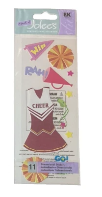 Animadora ~ Rojo ~ Cheer Pom Pom ~ Pegatinas de álbum de recortes dimensionales Touch of Jolee's Foto 1 de 2