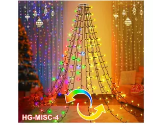 2-in-1 Christmas Tree Lights Decorations, Christmas String 420LED 9.84ftX14 Line - Picture 1 of 6