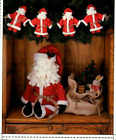 Santa and Company Doll & Christmas Garland Pattern Soft Sculpture Folksy Country