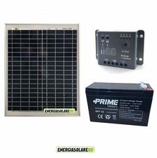 Kit pannello solare fotovoltaico 20W 12V Regolatore PWM 5A Epsolar Batteria AGM