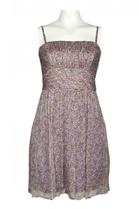 Decode Lavendar Floral Print Spaghetti Strap Silk Dress - Picture 1 of 2