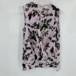 DVF Diane von Furstenberg Daphne Caribbean Floral Lavender Fog Bluse Neu XS - Bild 1 von 5