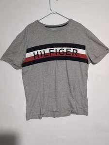 Tommy Hilfiger Men's Embroidered Flag Stripe Logo T-Shirt Tee Size XL - Picture 1 of 9