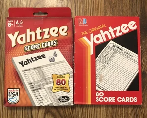 80 Blatt Yahtzee Scorekarten 2 Packungen, 160 Karten insgesamt 1991, 2014 Hasbro MB NEU - Bild 1 von 6