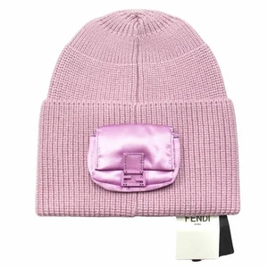 item 23ss FENDI Baguette Pouch Beanie Strickmütze Wolle Nylon Mütze FF Logo Metal FX - Bild 1 von 5