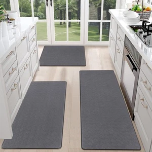 Anti Fatigue Kitchen Mats for Floor Set of 3 Cushioned Kitchen Rug Sets 3 Pie... - Picture 1 of 8
