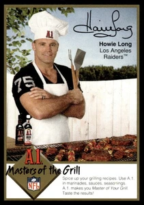 1994 A1 Masters of the Grill HOWIE LONG Recipe Card LOS ANGELES RAIDERS NFL CARD - Picture 1 of 10