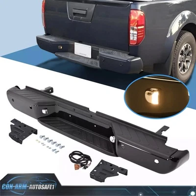 Black Rear Bumper Assembly For Nissan Frontier 2005 2013-2021 Powder Coated Foto 1 de 4
