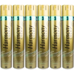 Harmony Gold Hair Spray Natural Hold & Shine 400ml x 6 - Picture 1 of 9