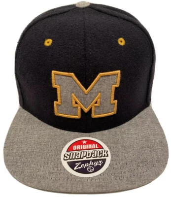 Zephyr NCAA Michigan Wolverines "Executive" Flat Bill SnapBack Hat NEW WITH TAGS - Image 1 of 4